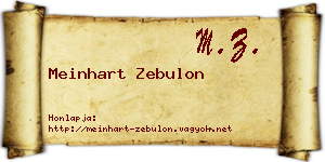 Meinhart Zebulon névjegykártya